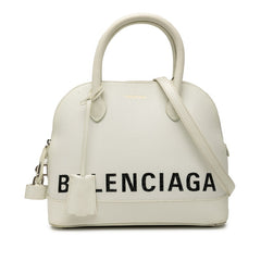 バレンシアガ ヴィル トップハンドルS ハンドバッグ ショルダーバッグ 2WAY 518873 ホワイト レザー レディース BALENCIAGA 【中古】