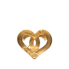 シャネル ヴィンテージ ココマーク ハート ブローチ ゴールド メッキ レディース CHANEL 【中古】