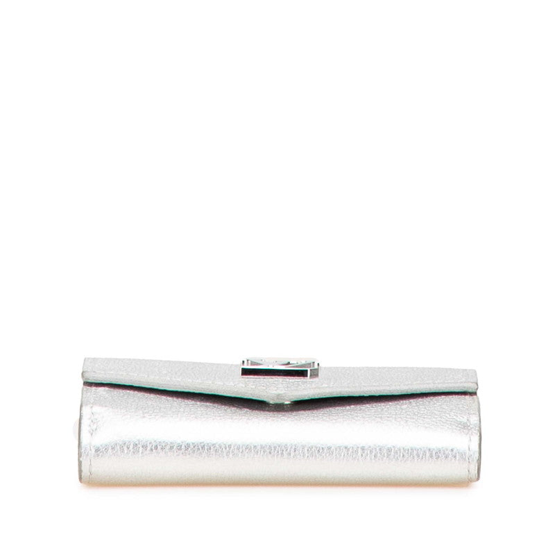 ルイ ヴィトン ポルトフォイユ ロック ミニ 三つ折り財布 コンパクトウォレット M69815 シルバー レザー レディース LOUIS VUITTON 【中古】
