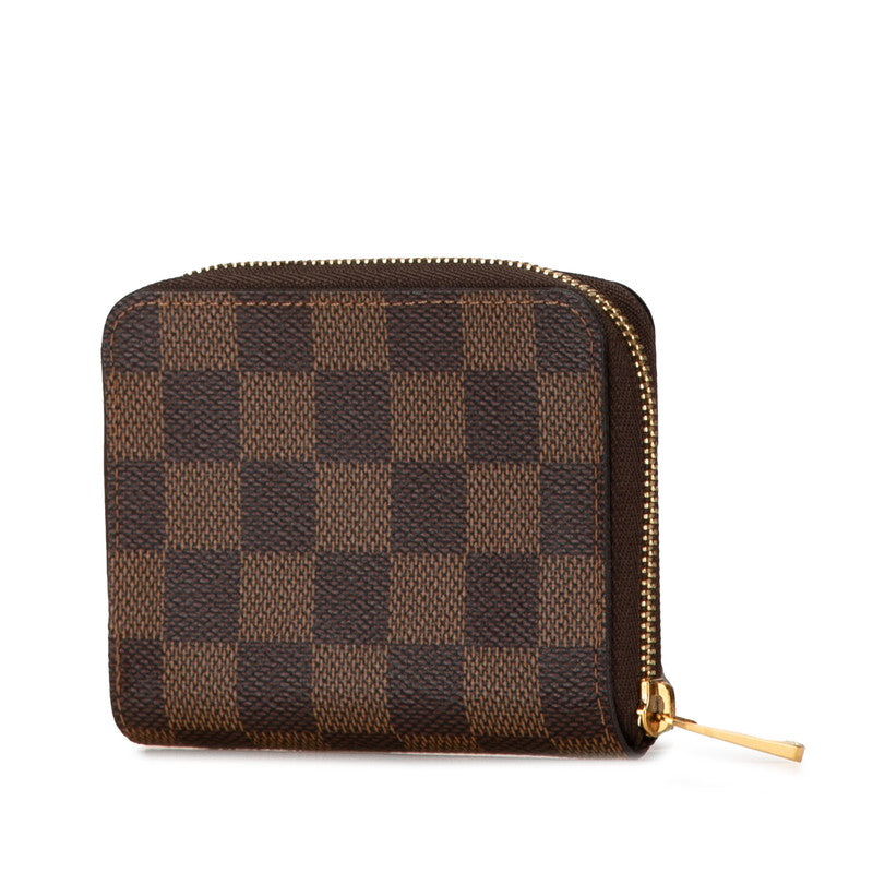 ルイ ヴィトン ダミエ ジッピー コインパース コインケース 小銭入れ N63070 ブラウン PVC レディース LOUIS VUITTON 【中古】