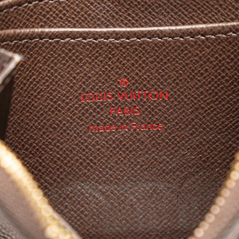 ルイ ヴィトン ダミエ ジッピー コインパース コインケース 小銭入れ N63070 ブラウン PVC レディース LOUIS VUITTON 【中古】