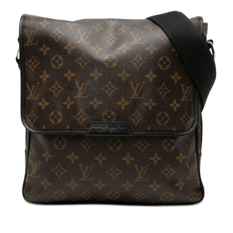 ルイ ヴィトン モノグラムマカサー バスMM 斜め掛け ショルダーバッグ M56715 ブラウン PVC レザー レディース LOUIS VUITTON 【中古】