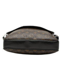 ルイ ヴィトン モノグラムマカサー バスMM 斜め掛け ショルダーバッグ M56715 ブラウン PVC レザー レディース LOUIS VUITTON 【中古】