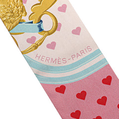 エルメス ツイリー Brides de Gala Love ブリッド ドゥ ガラ ラブ スカーフ ピンク ブルー マルチカラー シルク レディース HERMES 【中古】