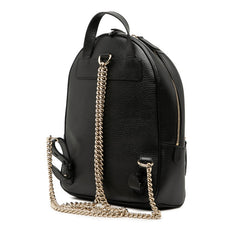 グッチ インターロッキングG ソーホー チェーン リュック バックパック 536192 ブラック レザー レディース GUCCI 【中古】