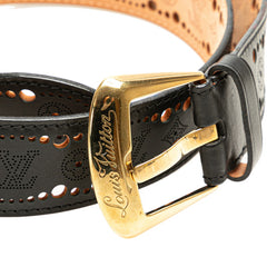 ルイ ヴィトン ノマド モノグラム サンチュール フェニックス パンチング ベルト サイズ：90/36 M9679 ノワール ブラック レザー レディース LOUIS VUITTON 【中古】