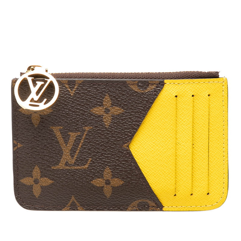 ルイ ヴィトン モノグラム ポルトカルト ロミー カードケース M81882 ジョーヌ イエロー ブラウン PVC レザー レディース LOUIS VUITTON 【中古】