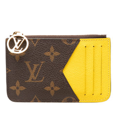 ルイ ヴィトン モノグラム ポルトカルト ロミー カードケース M81882 ジョーヌ イエロー ブラウン PVC レザー レディース LOUIS VUITTON 【中古】