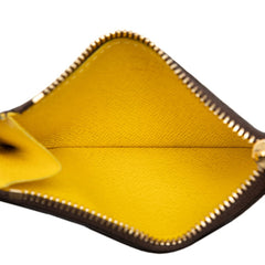 ルイ ヴィトン モノグラム ポルトカルト ロミー カードケース M81882 ジョーヌ イエロー ブラウン PVC レザー レディース LOUIS VUITTON 【中古】