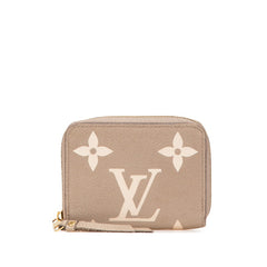 ルイ ヴィトン モノグラム アンプラント ジッピーコインパース コインケース M69797 ベージュ トゥルトレール レザー レディース LOUIS VUITTON 【中古】