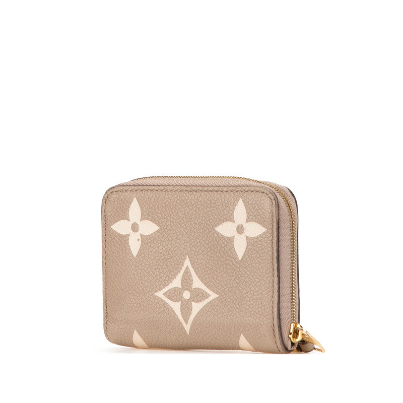 ルイ ヴィトン モノグラム アンプラント ジッピーコインパース コインケース M69797 ベージュ トゥルトレール レザー レディース LOUIS VUITTON 【中古】