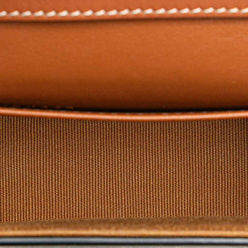 セリーヌ トリオンフ ミニ クロード ショルダーバッグ ブラウン PVC レザー レディース CELINE 【中古】