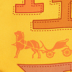 エルメス ツイリー スカーフ イエロー マルチカラー シルク レディース HERMES 【中古】