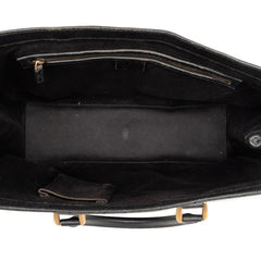 グッチ GGキャンバス トートバッグ ハンドバッグ 120897 ブラック キャンバス レザー レディース GUCCI 【中古】