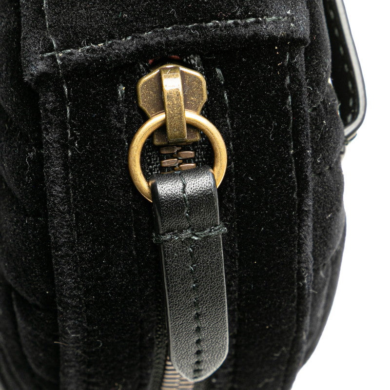 グッチ GGマーモント ウエストバッグ ベルトバッグ 85/34 476434 ブラック ベロア レディース GUCCI 【中古】