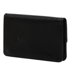 プラダ ロゴ カードケース 名刺入れ ブラック サフィアーノレザー レディース PRADA 【中古】