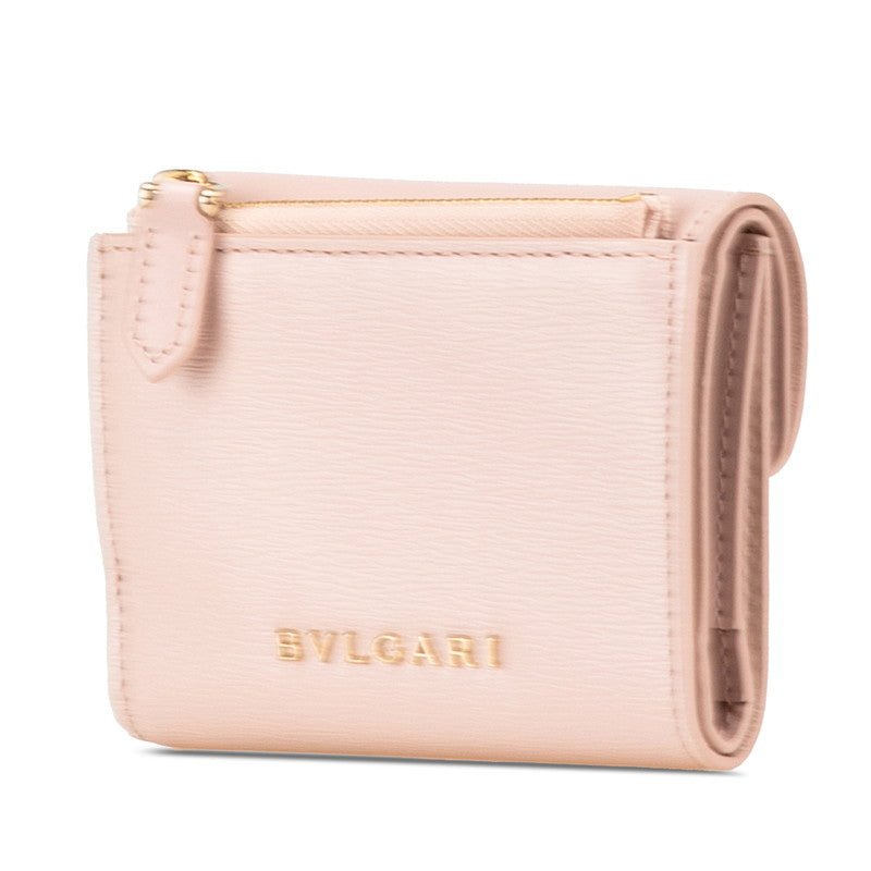 ブルガリ セルペンティ フォーエバー コンパクトウォレット 三つ折り財布 289965 ピンク レザー レディース BVLGARI 【中古】