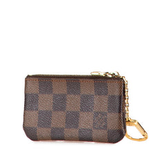 ルイ ヴィトン ダミエ ポシェット クレ コインケース キーケース 小銭入れ N62658 ブラウン PVC レザー レディース LOUIS VUITTON 【中古】