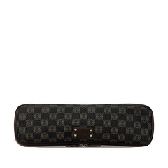 ロエベ アナグラム クラッチバッグ セカンドバッグ ブラック ブラウン PVC レザー レディース LOEWE 中古