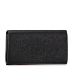 ボッテガヴェネタ ロゴ 長財布 ブラック レザー レディース BOTTEGAVENETA 【中古】