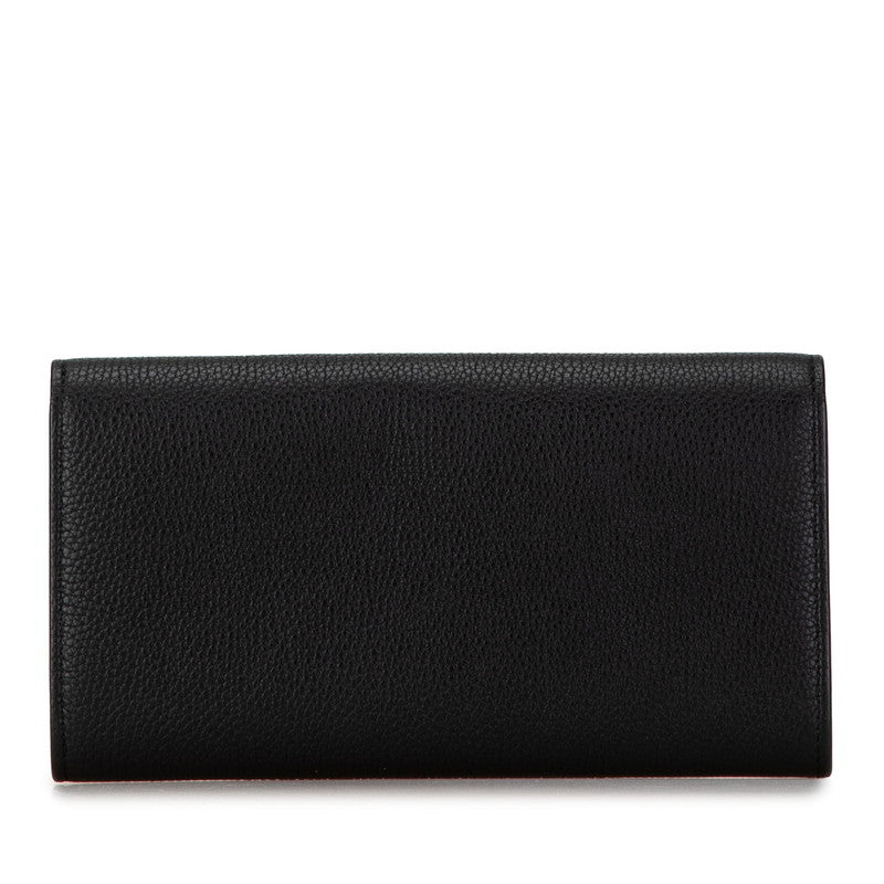 ボッテガヴェネタ ロゴ 長財布 ブラック レザー レディース BOTTEGAVENETA 【中古】