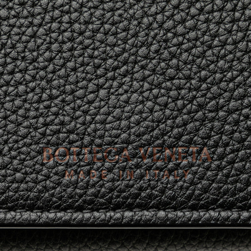 ボッテガヴェネタ ロゴ 長財布 ブラック レザー レディース BOTTEGAVENETA 【中古】