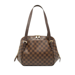 ルイ ヴィトン ダミエ ベレムMM ハンドバッグ N51174 ブラウン PVC レザー レディース LOUIS VUITTON 【中古】