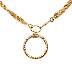 シャネル 1983 ヴィンテージ ルーペ ネックレス 2連 ゴールド メッキ レディース CHANEL 【中古】