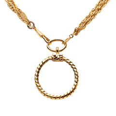 シャネル 1983 ヴィンテージ ルーペ ネックレス 2連 ゴールド メッキ レディース CHANEL 【中古】
