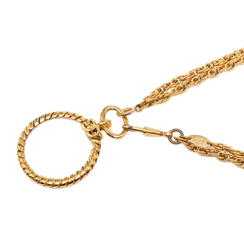 シャネル 1983 ヴィンテージ ルーペ ネックレス 2連 ゴールド メッキ レディース CHANEL 【中古】