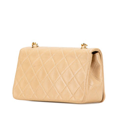 シャネル ココマーク マトラッセ フルフラップ チェーン ショルダーバッグ ベージュ ラムスキン レディース CHANEL 【中古】