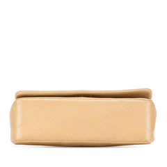 シャネル ココマーク マトラッセ フルフラップ チェーン ショルダーバッグ ベージュ ラムスキン レディース CHANEL 【中古】