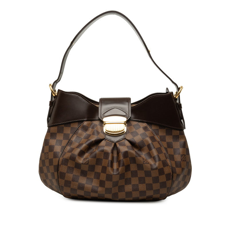ルイ ヴィトン ダミエ システィナMM ハンドバッグ ワンショルダーバッグ N41541 ブラウン PVC レザー レディース LOUIS VUITTON 中古