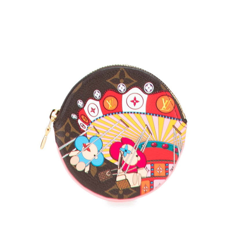 ルイ ヴィトン モノグラム ポルトモネ ロン コインケース M69757 ブラウン マルチカラー PVC レザー レディース LOUIS VUITTON 【中古】