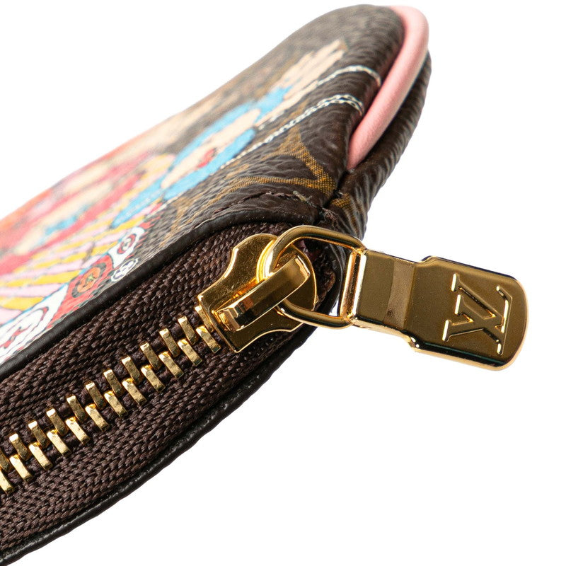 ルイ ヴィトン モノグラム ポルトモネ ロン コインケース M69757 ブラウン マルチカラー PVC レザー レディース LOUIS VUITTON 【中古】