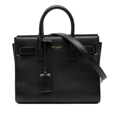 サンローラン サックドジュール ナノ ハンドバッグ ショルダーバッグ 2WAY 340778 ブラック レザー レディース SAINT LAURENT 【中古】