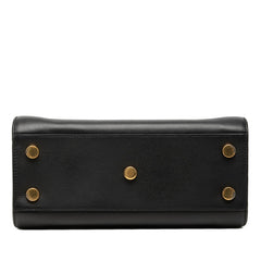 サンローラン サックドジュール ナノ ハンドバッグ ショルダーバッグ 2WAY 340778 ブラック レザー レディース SAINT LAURENT 【中古】