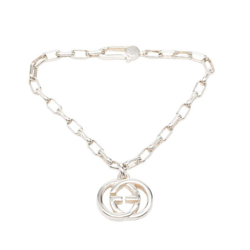 グッチ インターロッキングG ブレスレット #17 SV925 シルバー レディース GUCCI 中古