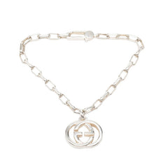 グッチ インターロッキングG ブレスレット #17 SV925 シルバー レディース GUCCI 中古