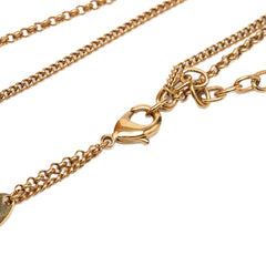 ルイ ヴィトン LV パドロック ネックレス M01593 ゴールド メッキ ラインストーン レディース LOUIS VUITTON 中古