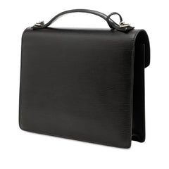 ルイ ヴィトン エピ モンソー ハンドバッグ 2WAY ショルダーバッグ M52792 ブラック レザー メンズ LOUIS VUITTON 中古