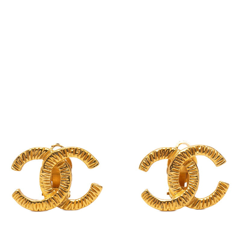 シャネル ココマーク ロゴ イヤリング ゴールド メッキ レディース CHANEL 【中古】
