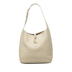 サンローラン YSLロゴ LE 5A 7 ワンショルダーバッグ 753837 ホワイト レザー レディース SAINT LAURENT 【中古】