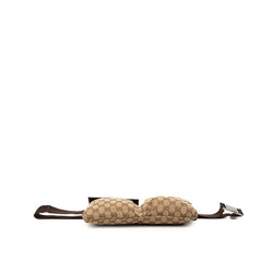 グッチ GGキャンバス ウエストバッグ ボディバッグ 28566 ベージュ ブラウン キャンバス レザー レディース GUCCI 【中古】