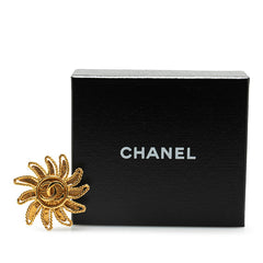 シャネル ヴィンテージ 太陽 サン ココマーク ブローチ ゴールド メッキ レディース CHANEL 【中古】