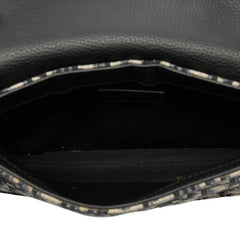 ディオール オブリーク サドル ボディバッグ ウエストバッグ ショルダーバッグ ネイビー ベージュ キャンバス レザー レディース Dior 【中古】