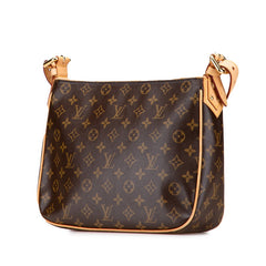 ルイ ヴィトン モノグラム ハドソンGM ショルダーバッグ M40045 ブラウン PVC レザー レディース LOUIS VUITTON 【中古】