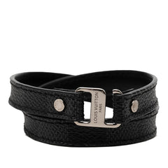 ルイ ヴィトン ダミエ グラフィット スナップイット ブレスレット M6768 ブラック PVC メタル レディース LOUIS VUITTON 【中古】