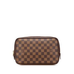 ルイ ヴィトン ダミエ トゥルーストワレット25 ポーチ セカンドバッグ N47623 ブラウン PVC レディース LOUIS VUITTON 【中古】