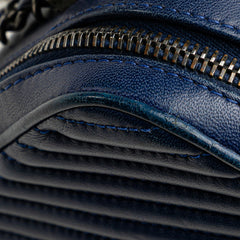 シャネル ボーイシャネル チェーン ショルダーバッグ カメラバッグ ネイビー ラムスキン レディース CHANEL 【中古】